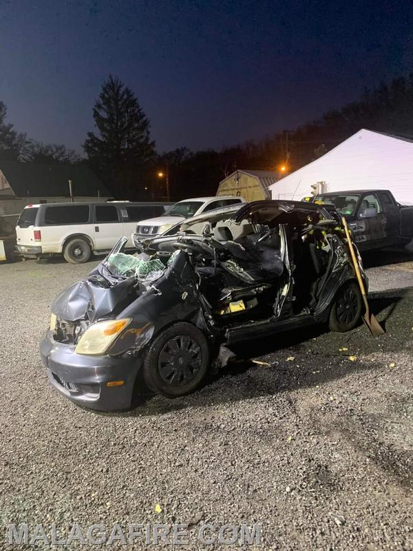 Members conducting an extrication drill at East Side Service on 4/15/24